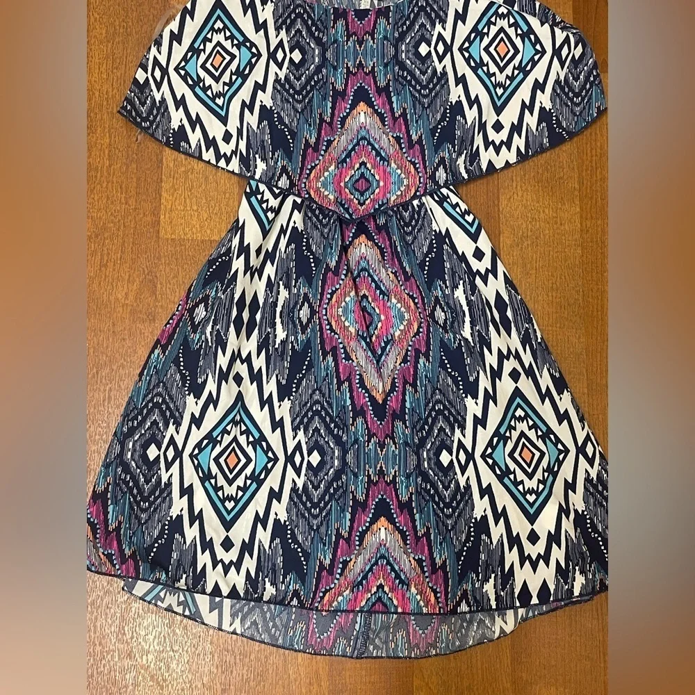 Charlotte Russe Multicolor Tribal Print Dress